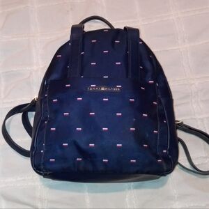 Tommy Hilfiger Navy Backpack With Logo Print